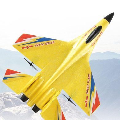 Літак на радіокеруванні SCHE HW28 SU27 Foam Yellow
