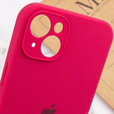 Чохол Silicone Case Full Camera Protective (AA) для Apple iPhone 14 (6.1") Червоний / Rose Red