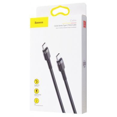 Дата кабель Baseus Cafule Type-C to Type-C PD2.0 60W (2m) (CATKLF-H) Черный / Серый
