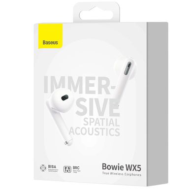 Беспроводные TWS наушники Baseus Bowie WX5 (A00051000213-00) White