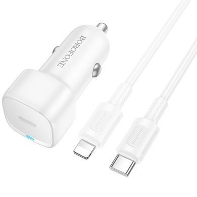АЗП Borofone BZ34A Cloud PD20W (1USB-C) + кабель Type-C to Lightning White