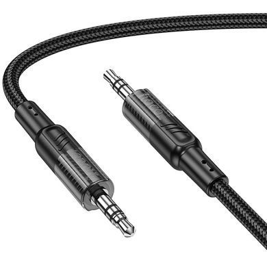 Аудіо кабель Aux Hoco UPA27 Spirit transparent (1.2m) Black