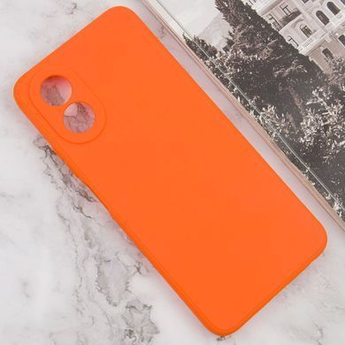 Силиконовый чехол Candy Full Camera для Oppo A38 / A18 Оранжевый / Orange