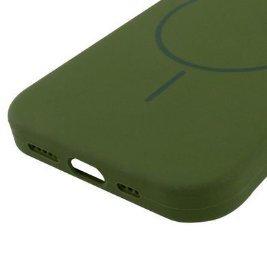 Чехол Silk Full Protective (AA) NO LOGO with Magnetic Fit для Apple iPhone 13 (6.1") Зеленый / Dark Olive