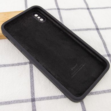Чохол Silicone Case Square Full Camera Protective (AA) для Apple iPhone XS Max (6.5") Чорний / Black