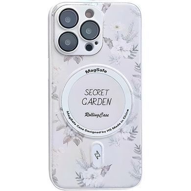 TPU+PC чехол Secret Garden with Magnetic Fit для Apple iPhone 16 Pro (6.3") White