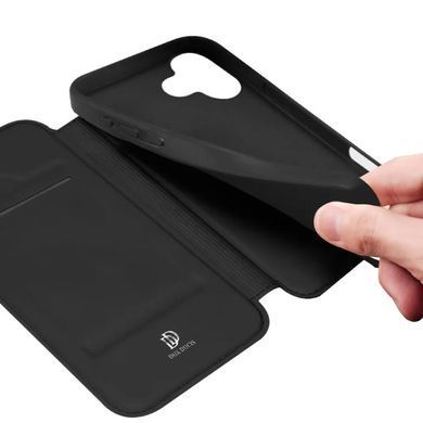 Чехол-книжка Dux Ducis с карманом для визиток для Apple iPhone 17 (6.3") Черный