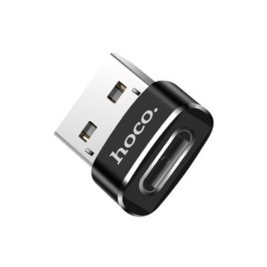 Перехідник Hoco UA6 OTG USB Female to Type-C Male Чорний