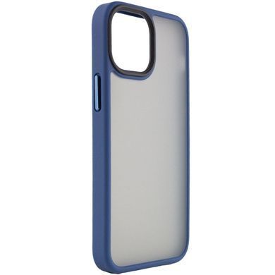 TPU+PC чохол Metal Buttons для Apple iPhone 13 / 14 (6.1") Синій / Navy Blue