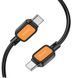 Дата кабель Hoco X108 Benefit 60W Type-C to Type-C (1m) Black фото 2