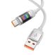 Дата кабель Hoco U126 Lantern 5A USB to Type-C (1.2m) Gray фото 3