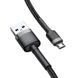 Дата кабель Baseus Cafule USB to MicroUSB Cable 2.4A (1m) (CAMKLF-B) Серый / Черный фото 2