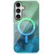 Чохол TPU Shiny Mountain Magnetic Fit для Samsung Galaxy S24+ Green / Blue