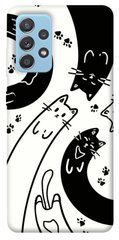 Чехол itsPrint Черно-белые коты для Samsung Galaxy A52 4G / A52 5G