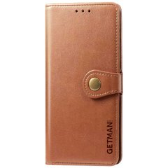 Кожаный чехол книжка GETMAN Gallant (PU) для Xiaomi Redmi 9 Коричневый
