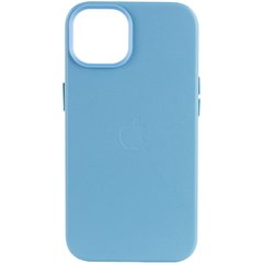 Кожаный чехол Leather Case (AA) with MagSafe для Apple iPhone 14 Plus (6.7") Blue