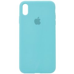 Чохол Silicone Case Full Protective (AA) для Apple iPhone X (5.8") / XS (5.8") Бірюзовий / Marine Green