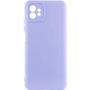 Чехол TPU GETMAN Liquid Silk Full Camera для Motorola Moto G32 Сиреневый / Light purple