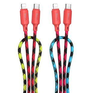 Дата кабель Hoco X116 Meridian Type-C to Lightning 27W (1m) Gradient Red Mix