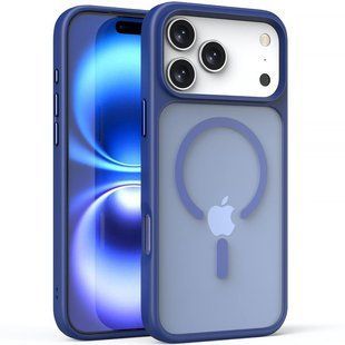 TPU+PC чохол Metal Buttons with Magnetic Fit для Apple iPhone 18 Pro Max / 17 Pro Max (6.9") Синій / Navy Blue