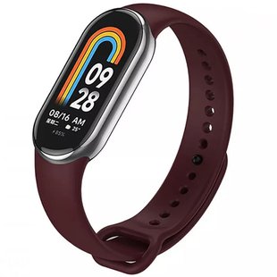 Силиконовый ремешок для Xiaomi Mi Band 8 Бордовый / Plum