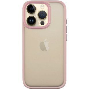 TPU+PC чохол Metal Buttons для Apple iPhone 16 Pro (6.3") Рожевий / Pink