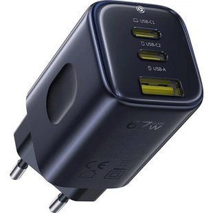 МЗП Baseus PicoGo AE11 Fast Charger 67W (1USB-A/2C) (E01212) Cosmic Black