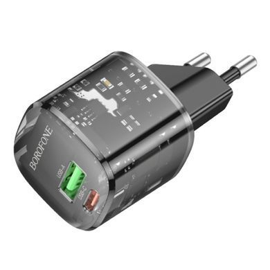 МЗП Borofone BN17 Sunlight PD20W+QC3.0 (1USB-A/1C) Transparent black