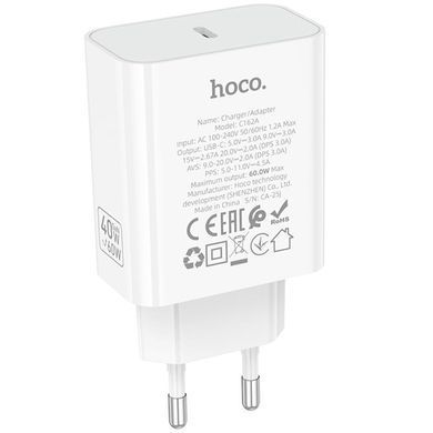 МЗП Hoco C162A Source PD40W (1USB-C) White