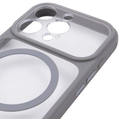 Чехол TPU+PC GETMAN Moon Clear with MagSafe для Apple iPhone 15 Pro Max (6.7") Grey