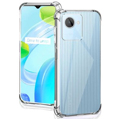 TPU чохол GETMAN Ease logo посилені кути Full Camera для Realme C30s Безбарвний (прозорий)