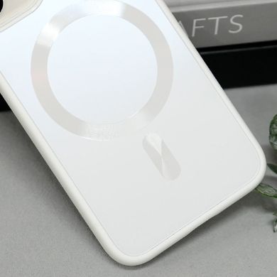 Чехол TPU+Glass Sapphire Midnight with Magnetic Fit для Apple iPhone 15 Plus (6.7") Белый / White