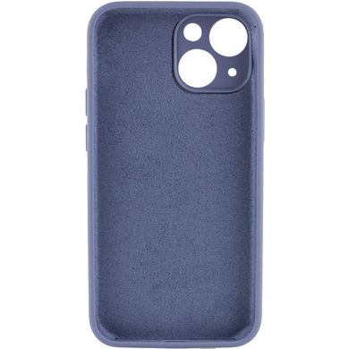 Чехол Silicone Case Full Camera Protective (AA) NO LOGO для Apple iPhone 15 (6.1") Серый / Lavender Gray