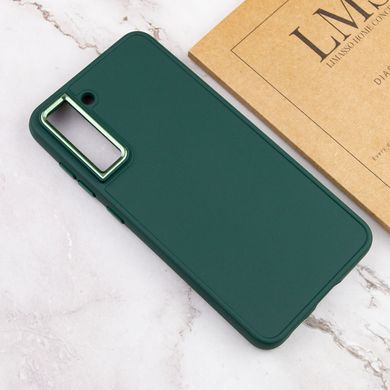 TPU чехол Bonbon Metal Style для Samsung Galaxy S21 FE Зеленый / Pine green