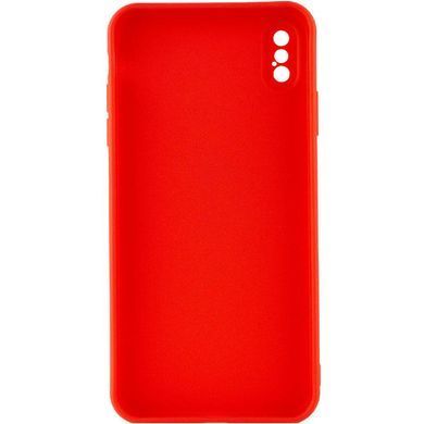Силиконовый чехол Candy Full Camera для Apple iPhone X / XS (5.8") Красный / Red