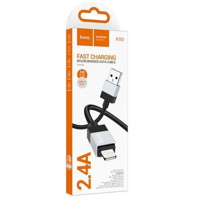 Дата кабель Hoco X110 Honorific USB to Lightning 2.4A (1m) Black