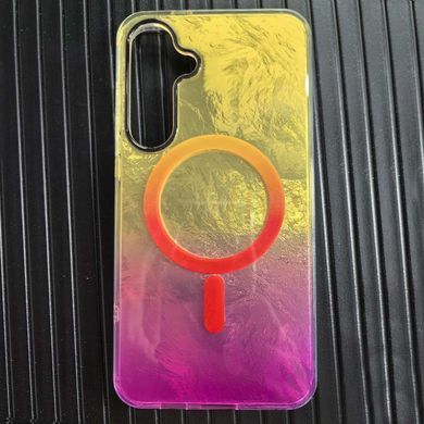 Чохол TPU Shiny Mountain Magnetic Fit для Samsung Galaxy S24+ Yellow / Pink