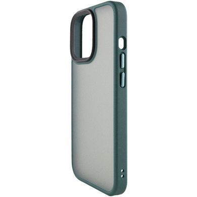 TPU+PC чохол Metal Buttons для Apple iPhone 15 (6.1") Зелений / Dark Green
