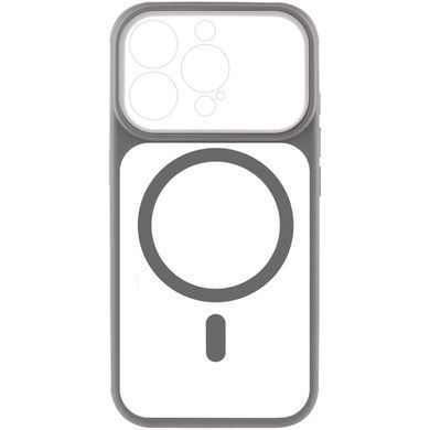 Чехол TPU+PC GETMAN Moon Clear with MagSafe для Apple iPhone 15 Pro Max (6.7") Grey