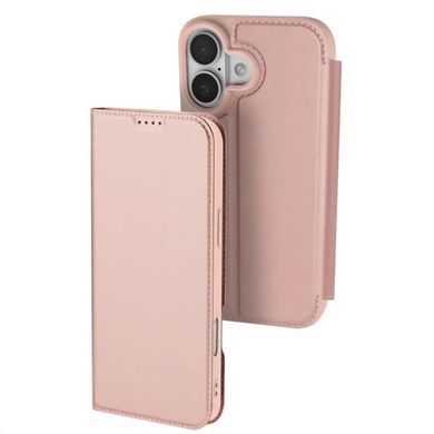 Чехол-книжка Dux Ducis с карманом для визиток для Apple iPhone 17 (6.3") Rose Gold