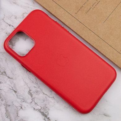Шкіряний чохол Leather Case (AA Plus) для Apple iPhone 11 (6.1") Crimson