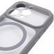 Чехол TPU+PC GETMAN Moon Clear with MagSafe для Apple iPhone 15 Pro Max (6.7") Grey фото 4