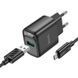 МЗП Hoco C140A Smart QC3.0 18W (1USB-A) + кабель USB to MicroUSB Black фото 2