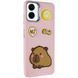 Чехол TPU Leather Toys для Samsung Galaxy A06 Capybara / Pink фото 1