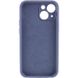 Чехол Silicone Case Full Camera Protective (AA) NO LOGO для Apple iPhone 15 (6.1") Серый / Lavender Gray фото 2