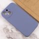 Чехол Silicone Case Full Camera Protective (AA) NO LOGO для Apple iPhone 15 (6.1") Серый / Lavender Gray фото 3