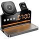 БЗУ Hoco DWQ03 North 4in1 with alarm clock Black фото 3