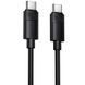 Дата кабель Borofone BX123 Leya Type-C to Type-C 60W (1m) Black фото 1