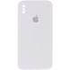 Чехол Silicone Case Square Full Camera Protective (AA) для Apple iPhone XS Max (6.5") Белый / White фото 1