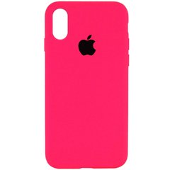 Чохол Silicone Case Full Protective (AA) для Apple iPhone X (5.8") / XS (5.8") Рожевий / Barbie pink